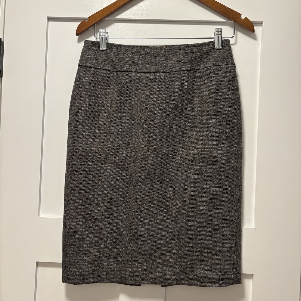 Cabi‎ Women's Heritage Plaid Brown Straight Pencil Skirt, Size 2, Wool Blend